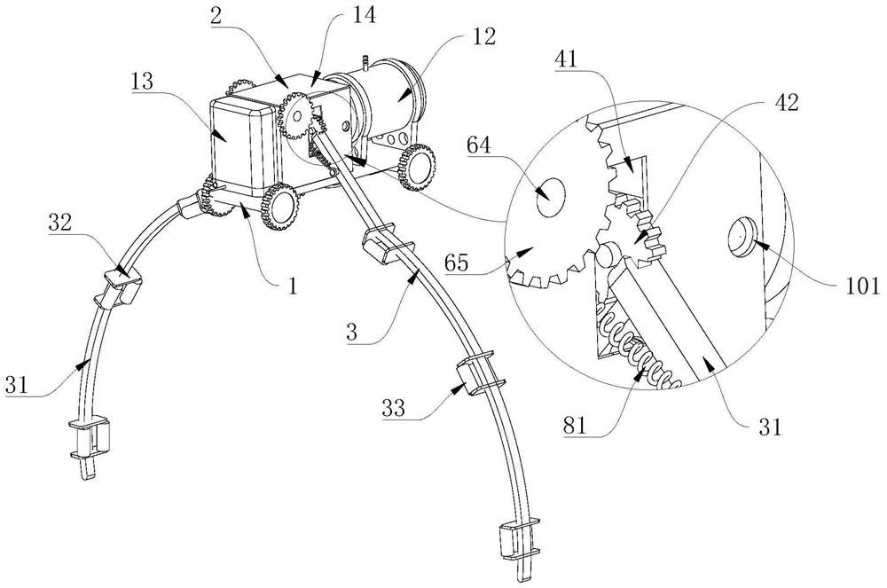 Gas leakage detection device for natural gas pipeline transportation