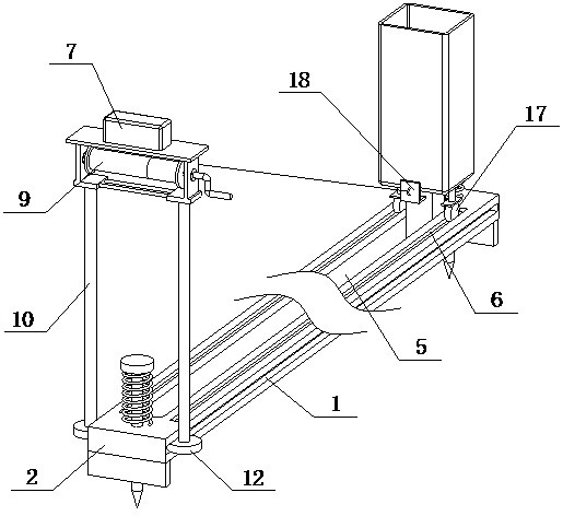 Slope surveying and mapping positioning calibration device and use method thereof