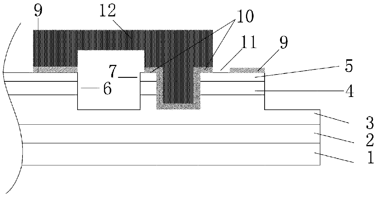 Low junction capacitance characteristic terahertz Schottky diode and manufacturing method thereof