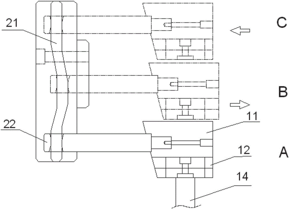 Unscrewing mold stripping mechanism