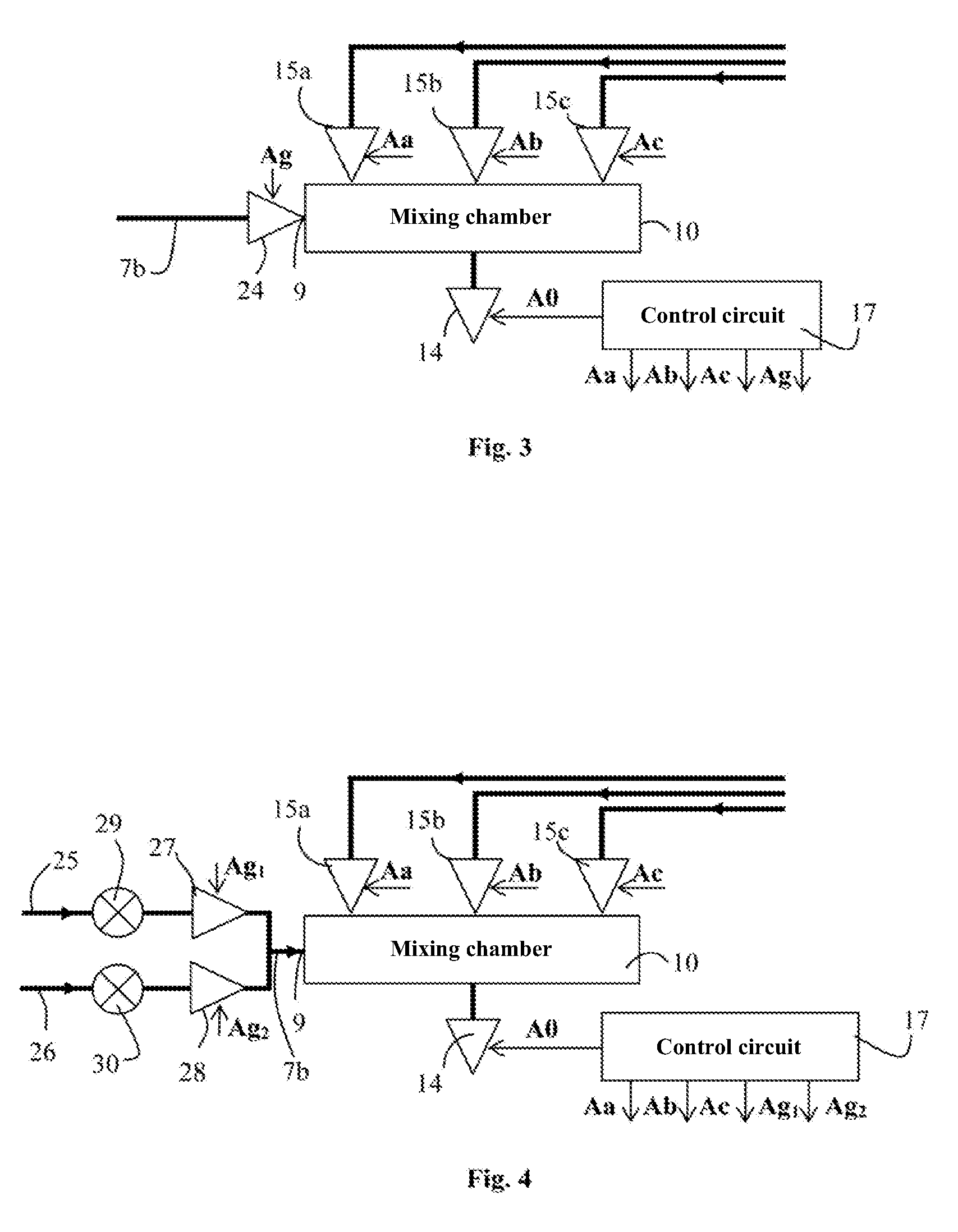 Device for introducing, injecting or spraying a mixture of a carrier gas and liquid compounds and method for implementing said device