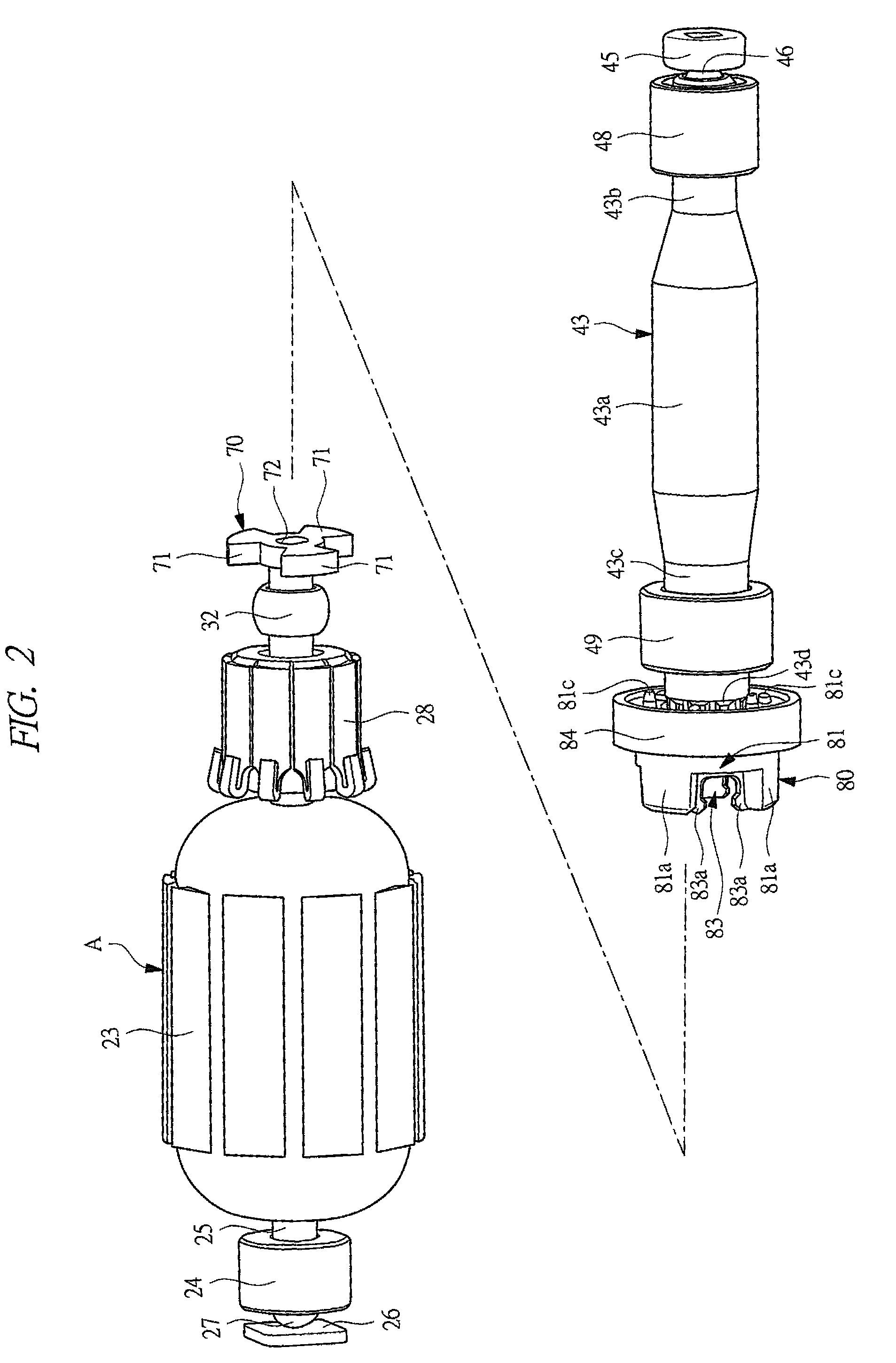 Motor with speed reduction mechanism capable of absorbing axial deviation between armature shaft and worm shaft