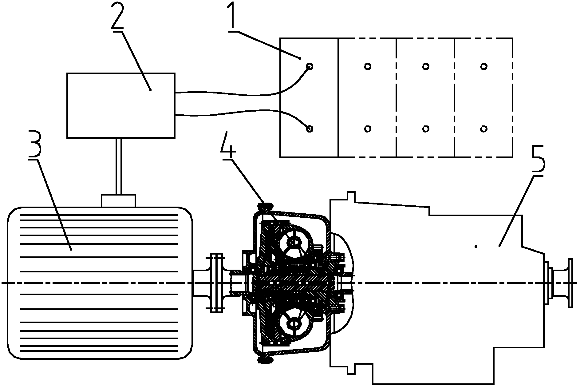 Hydraulic mechanical drive device for electric vehicle