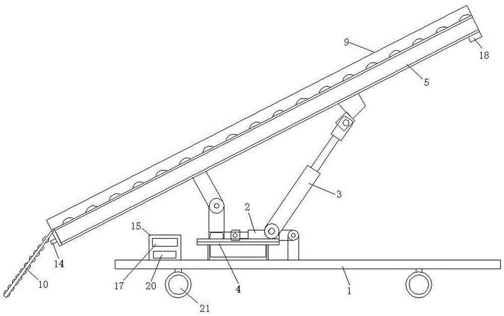 Transportation system for unloading of goods