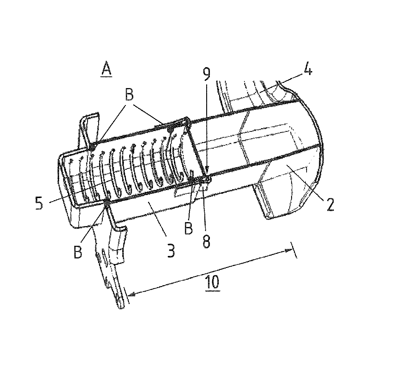 Extendible structural part for a motor vehicle