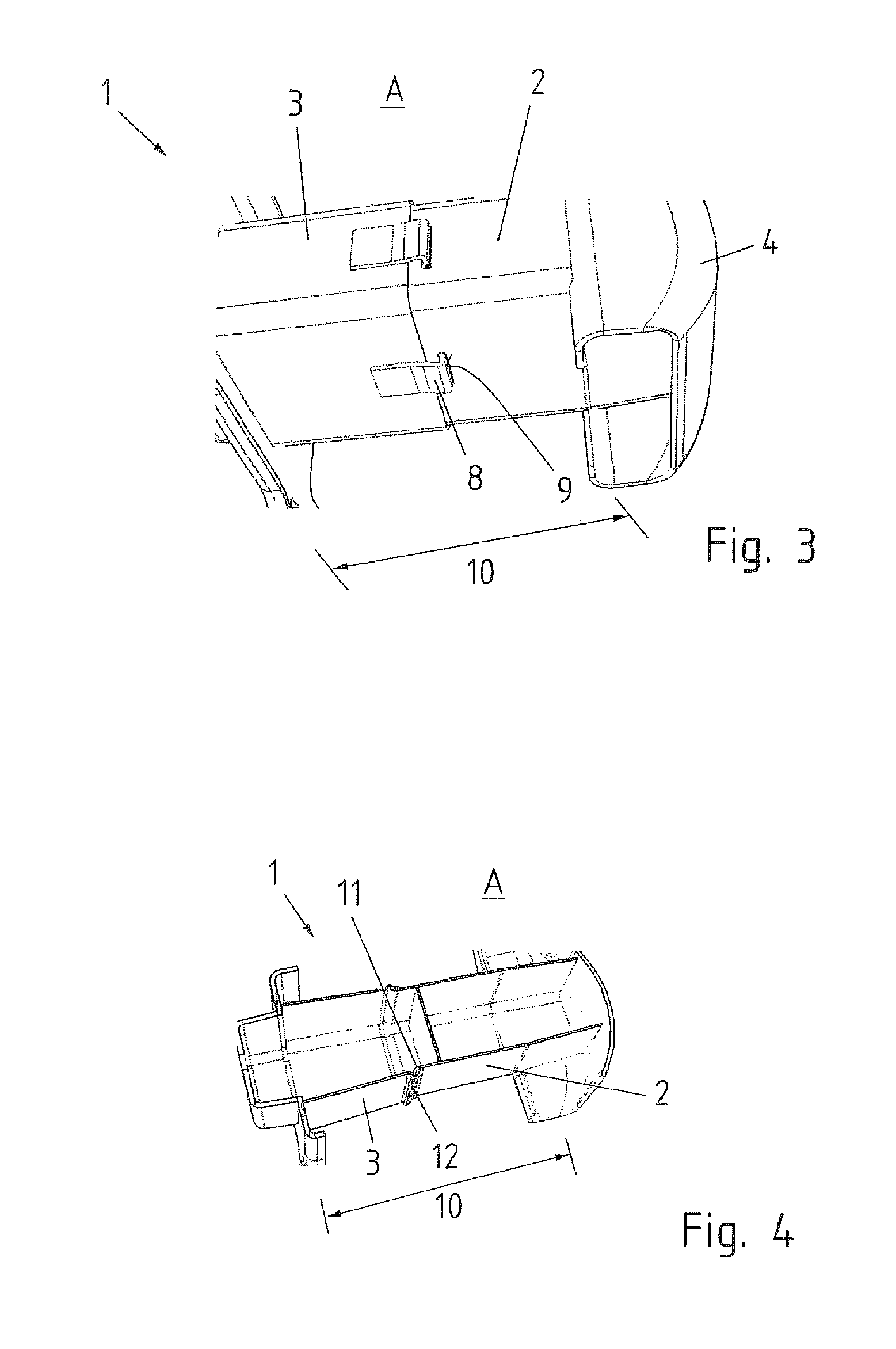 Extendible structural part for a motor vehicle