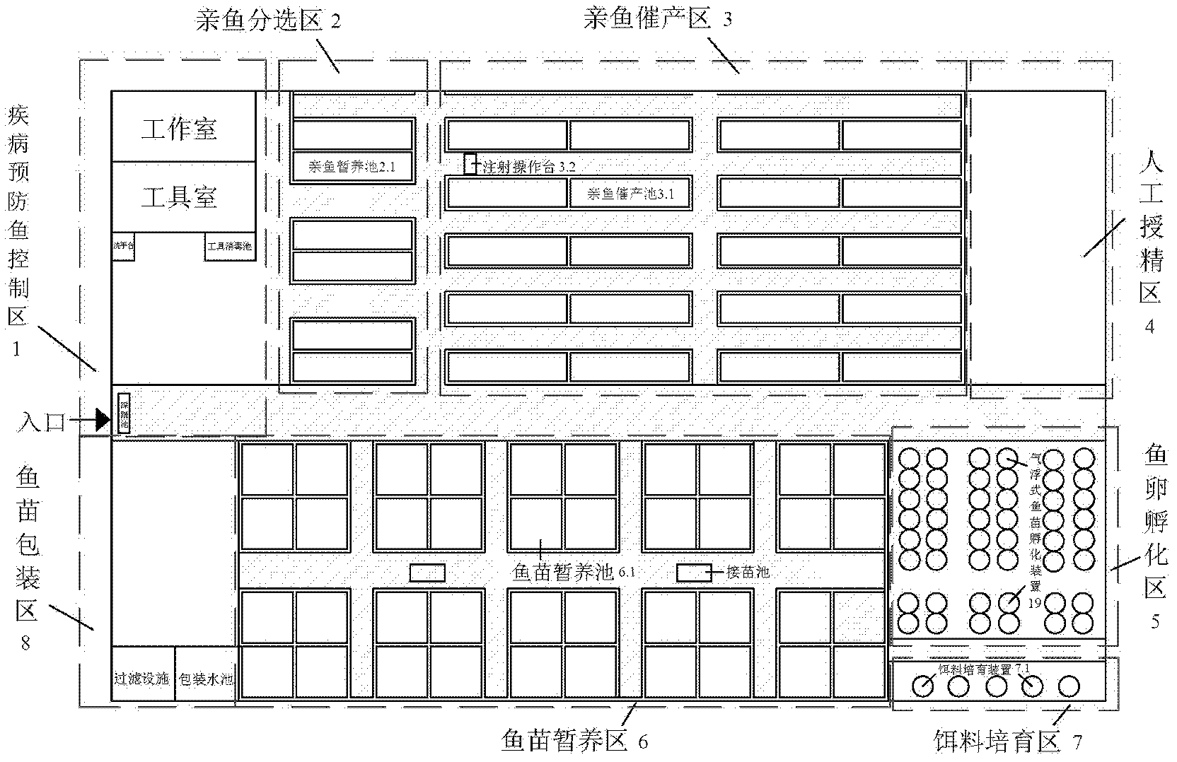 Intensive fry breeding system of Pelteobagrus fulvidraco