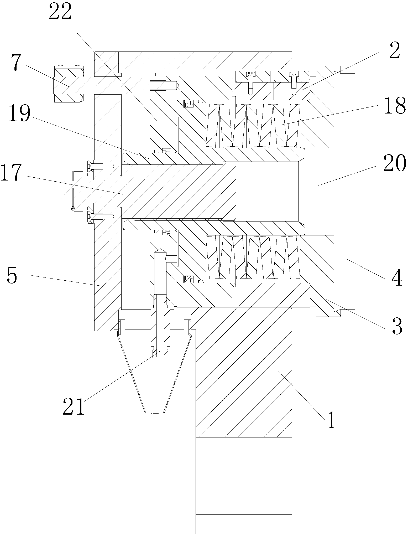 Brake shoe wear automatic compensation device for hydraulic disc brake