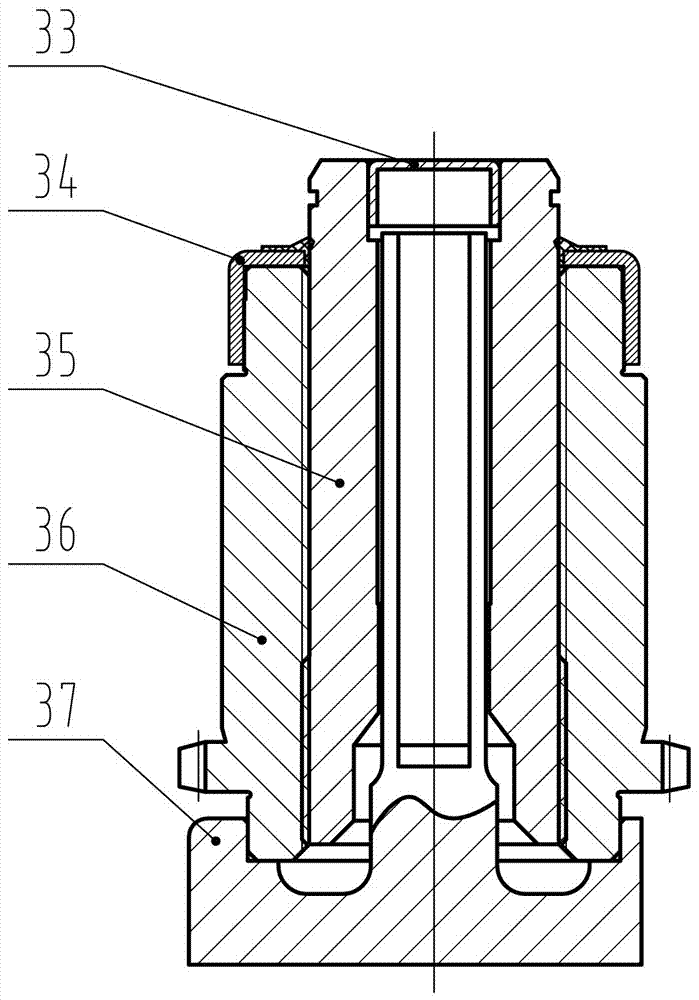 Four-gear linkage brake clearance adjustment device