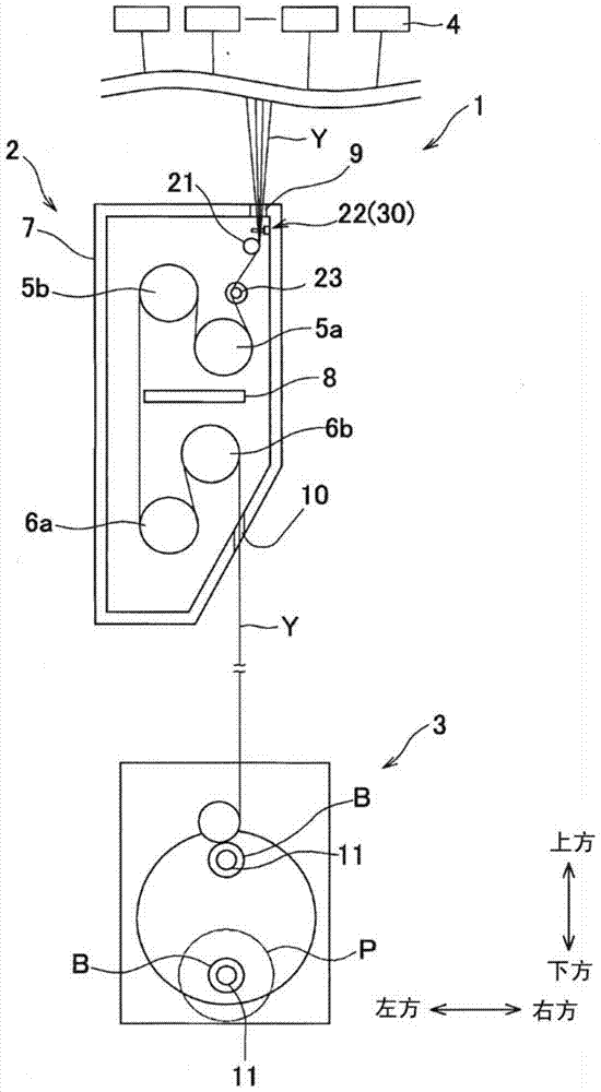 Spinning and drawing device