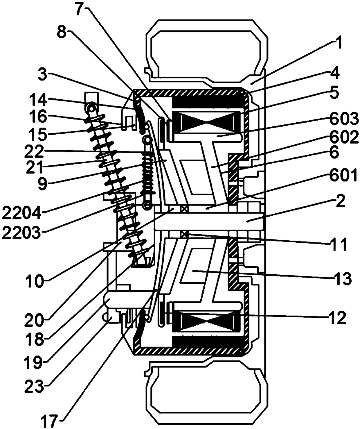 Electric vehicle single controller coupling driving device and working method thereof