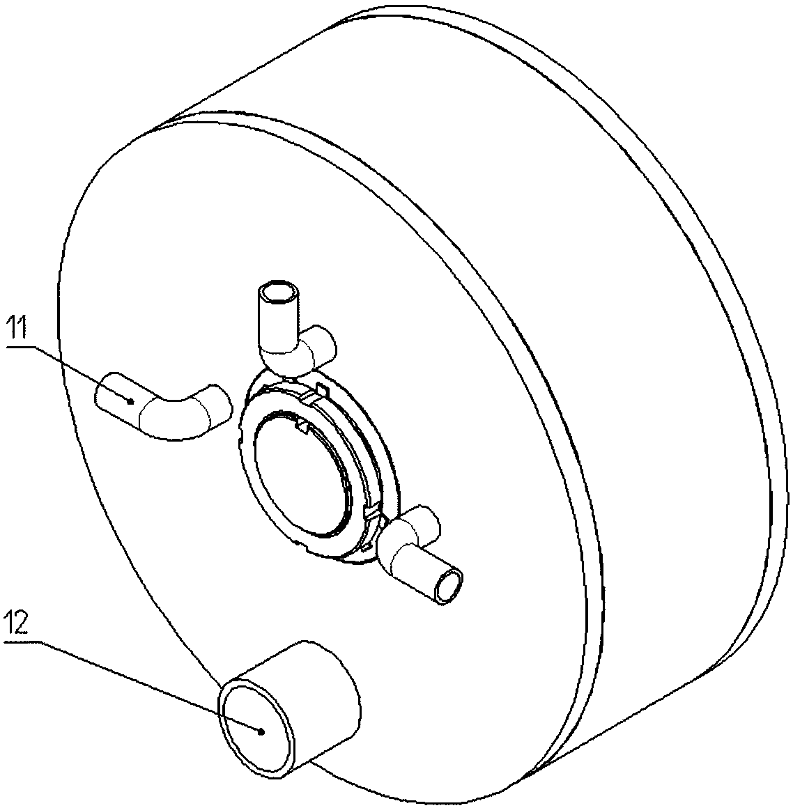 Integrated structure liquid-electric composite brake aircraft carrier interceptor and intercepting system