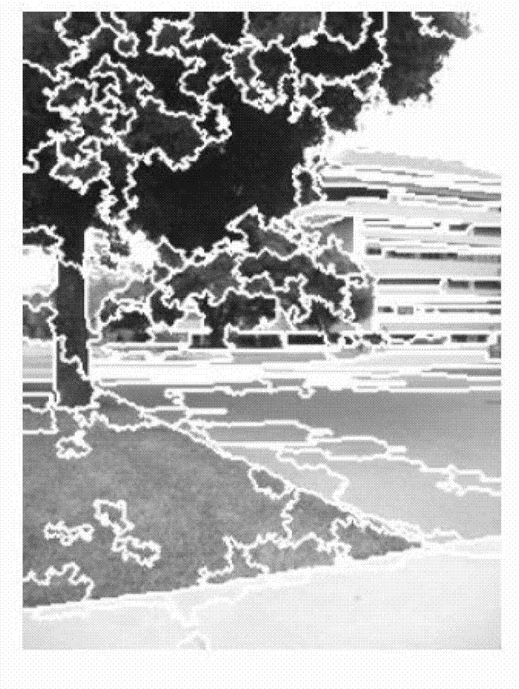 Image scene segmentation and layering joint solution method based on component set sampling