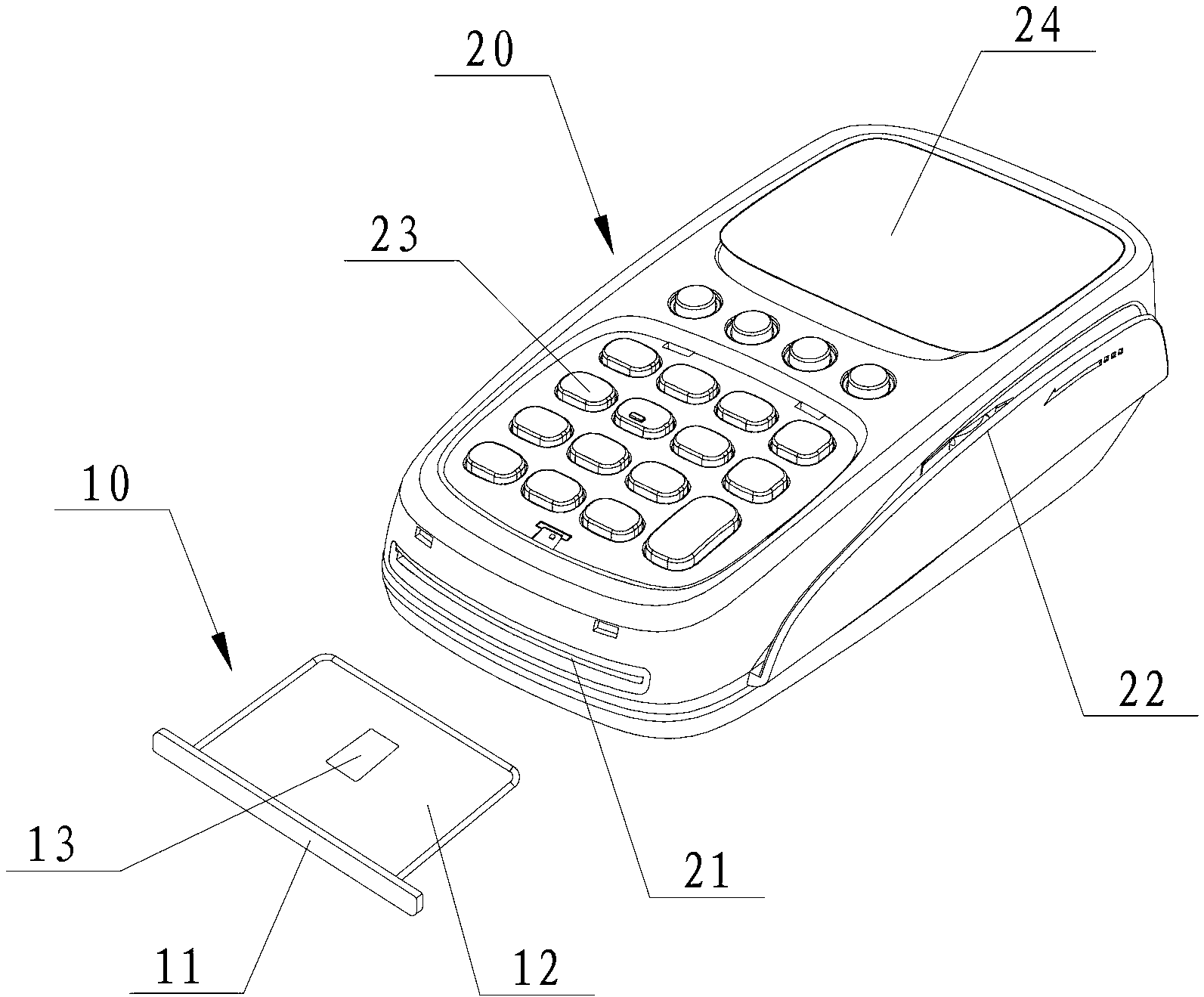 Card plug for integrated circuit (IC) card reader and point-of-sale (POS) machine