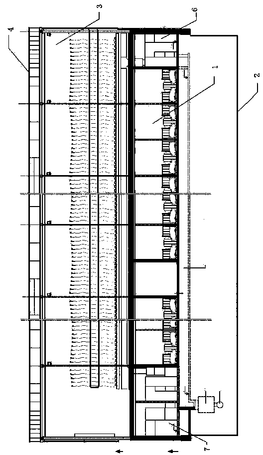 Four-in-one breeding shed