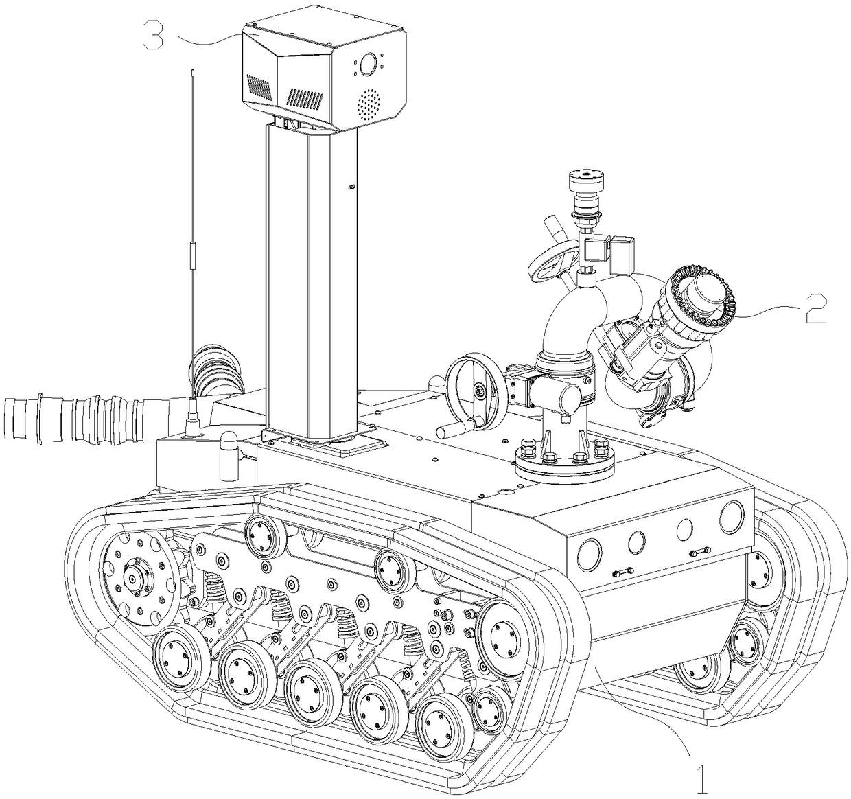 Fire-reconnoitering and fire-extinguishing robot and operation method thereof