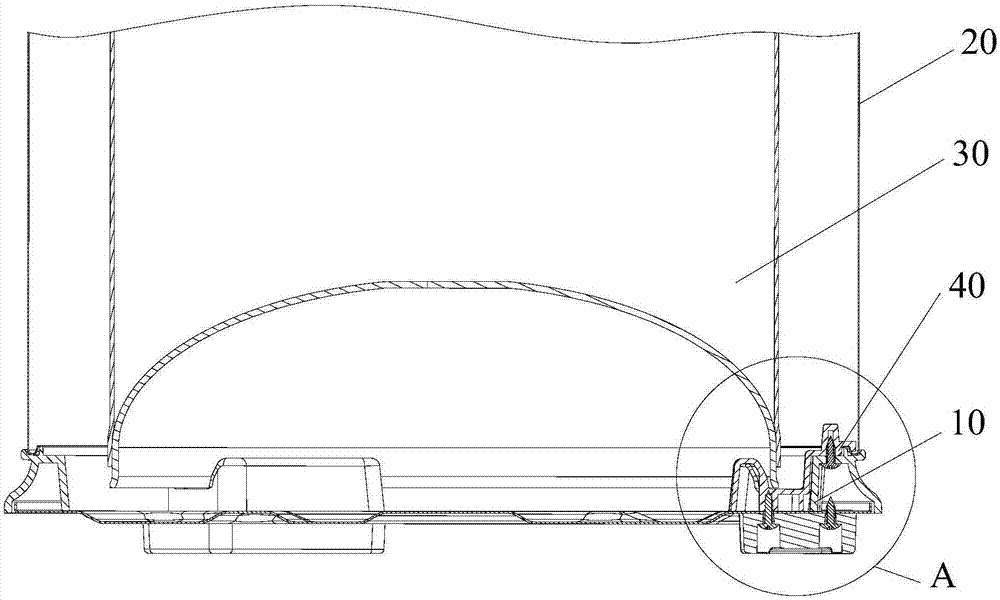 Base mechanism, shell assembly and water heater