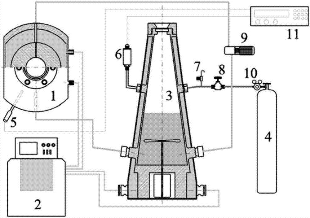 High-pressure cooling stage device for in-situ observation of particle size distribution of gas hydrate and application method