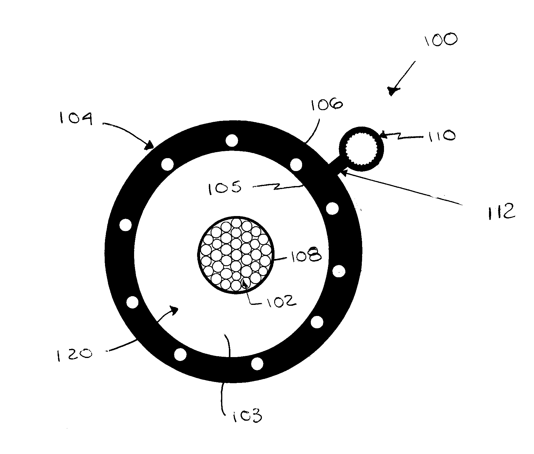 Power cable with microduct