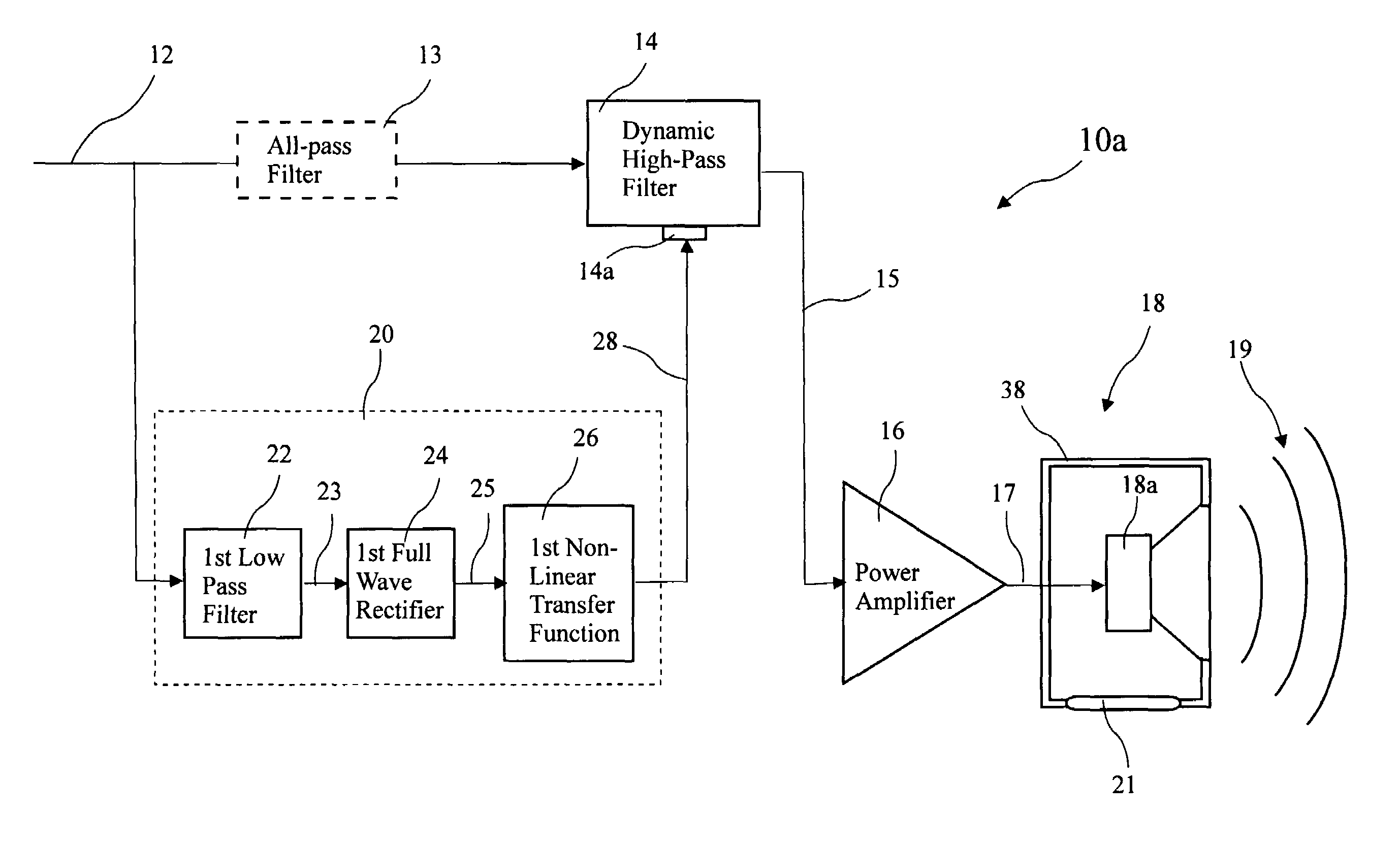 Low-frequency range extension and protection system for loudspeakers