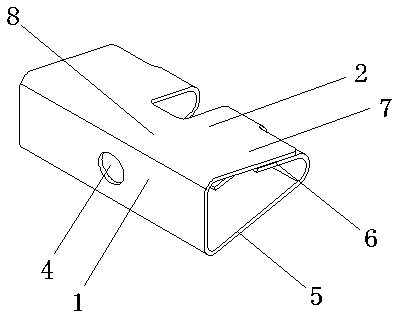 Self-locking rail connection part