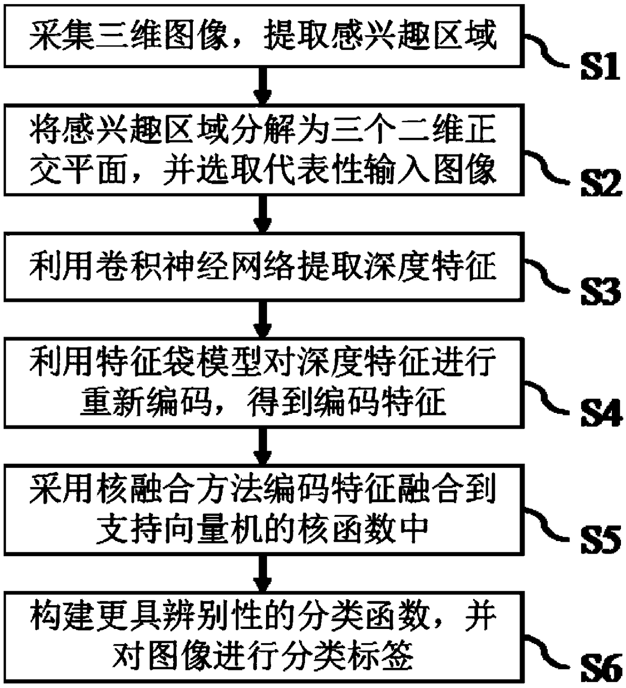 Depth feature bag-based classification method