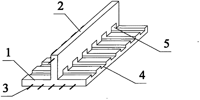 Ribbed reinforced concrete prefabricated board