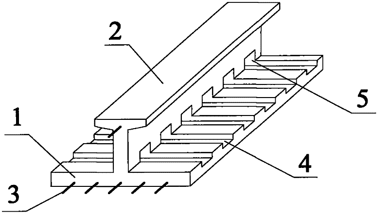 Ribbed reinforced concrete prefabricated board