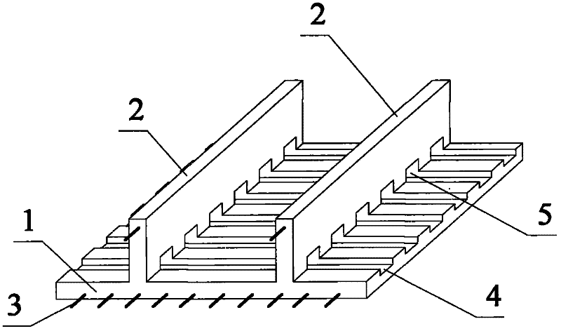 Ribbed reinforced concrete prefabricated board