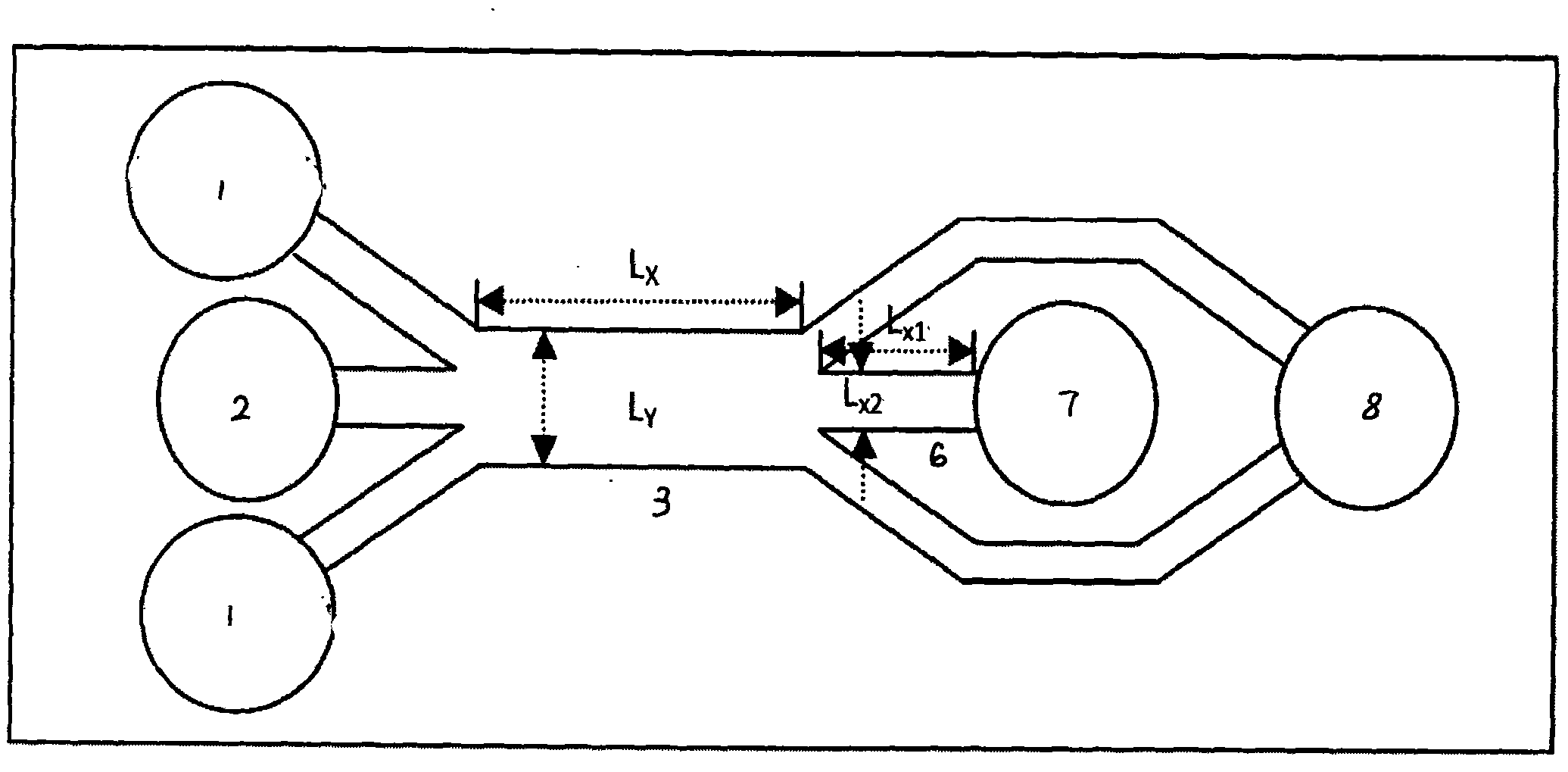 Combined splint microelectrode type micro-fluidic dielectrophoresis cell separation and enrichment chip