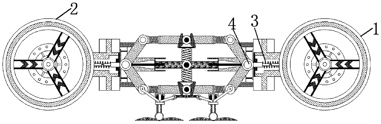 Baby carriage capable of automatically braking on abrupt downslope based on height difference of front and rear wheels