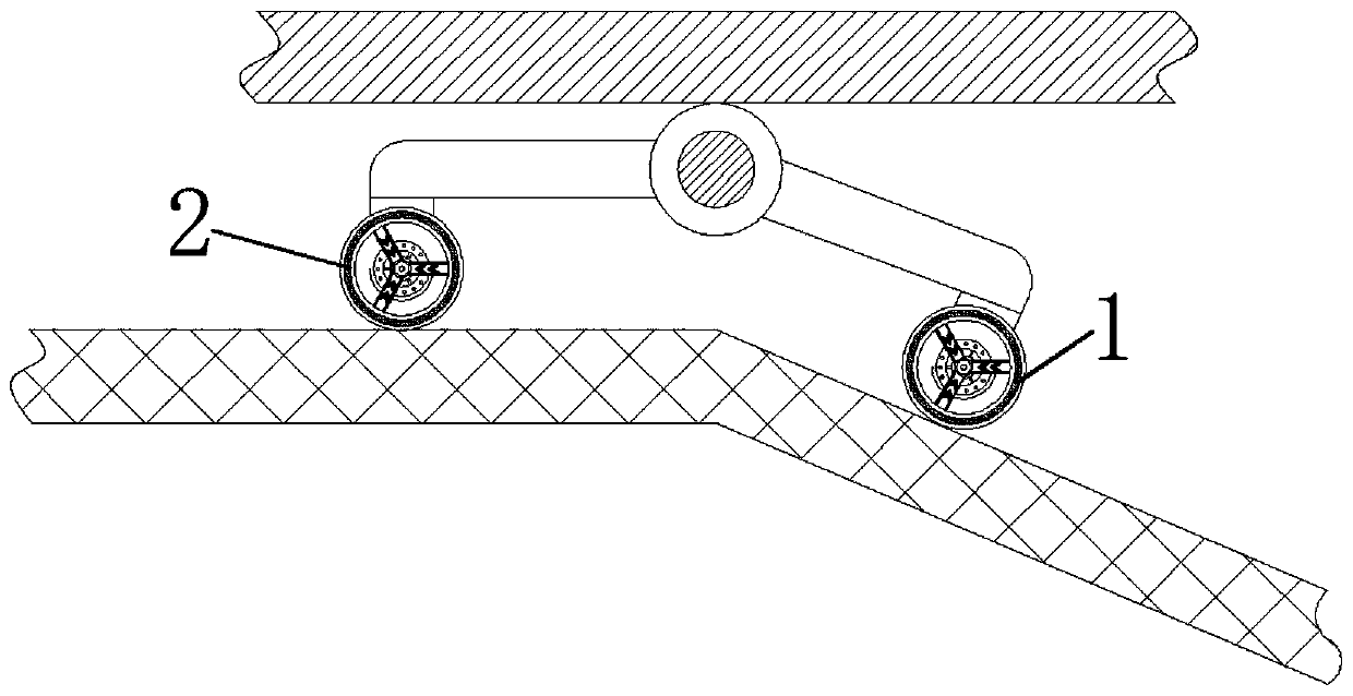 Baby carriage capable of automatically braking on abrupt downslope based on height difference of front and rear wheels