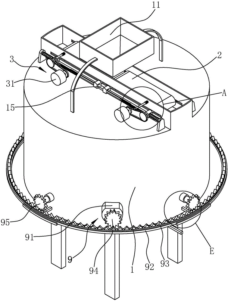 Chemical fertilizer stirring machine