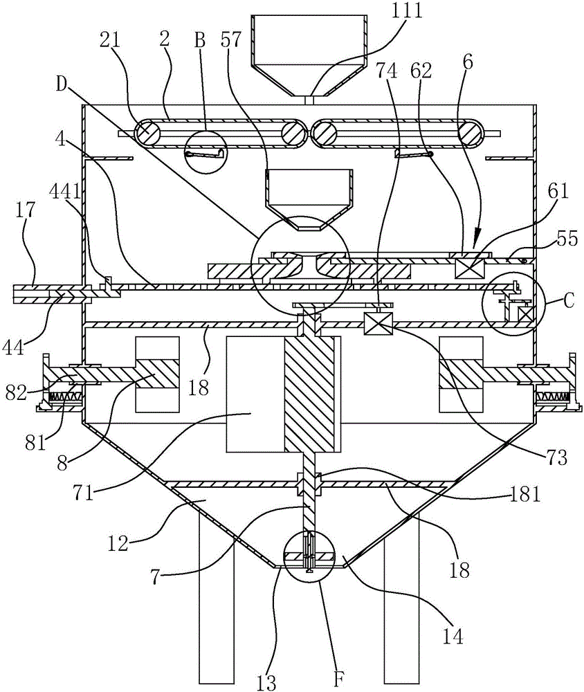 Chemical fertilizer stirring machine