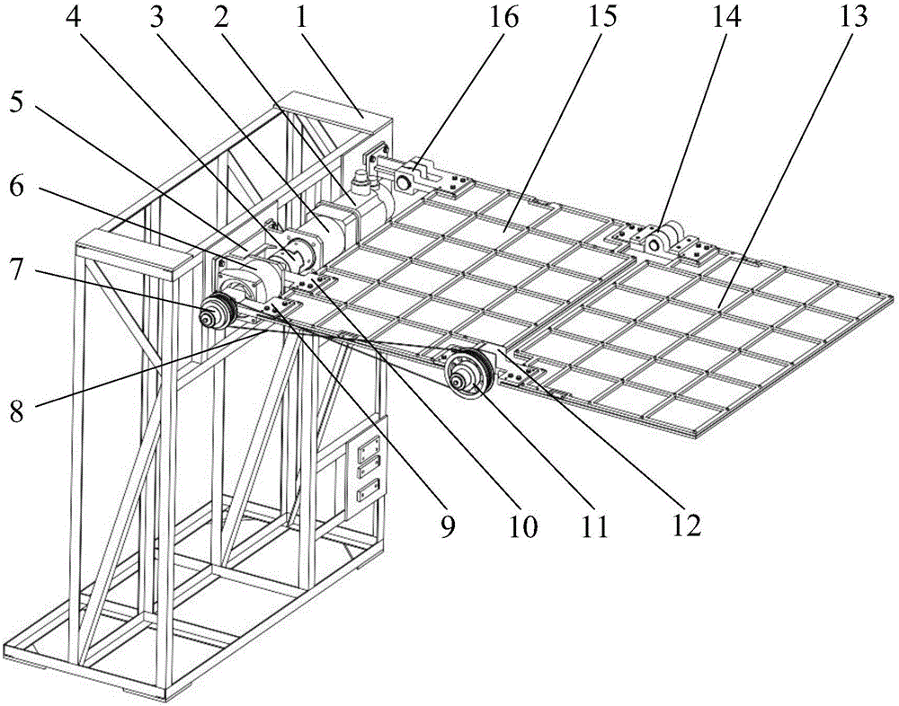 Single driving multi-stage synchronous stretch-retract repeatable solar panel unfolding mechanism