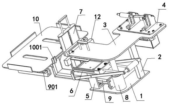 Punching and forming integrated device and implementation method thereof