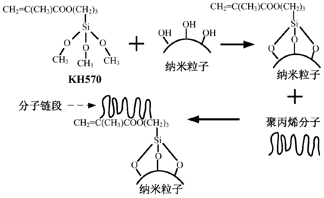 A preparation method of polypropylene/nanocomposite dielectric with high DC breakdown field strength