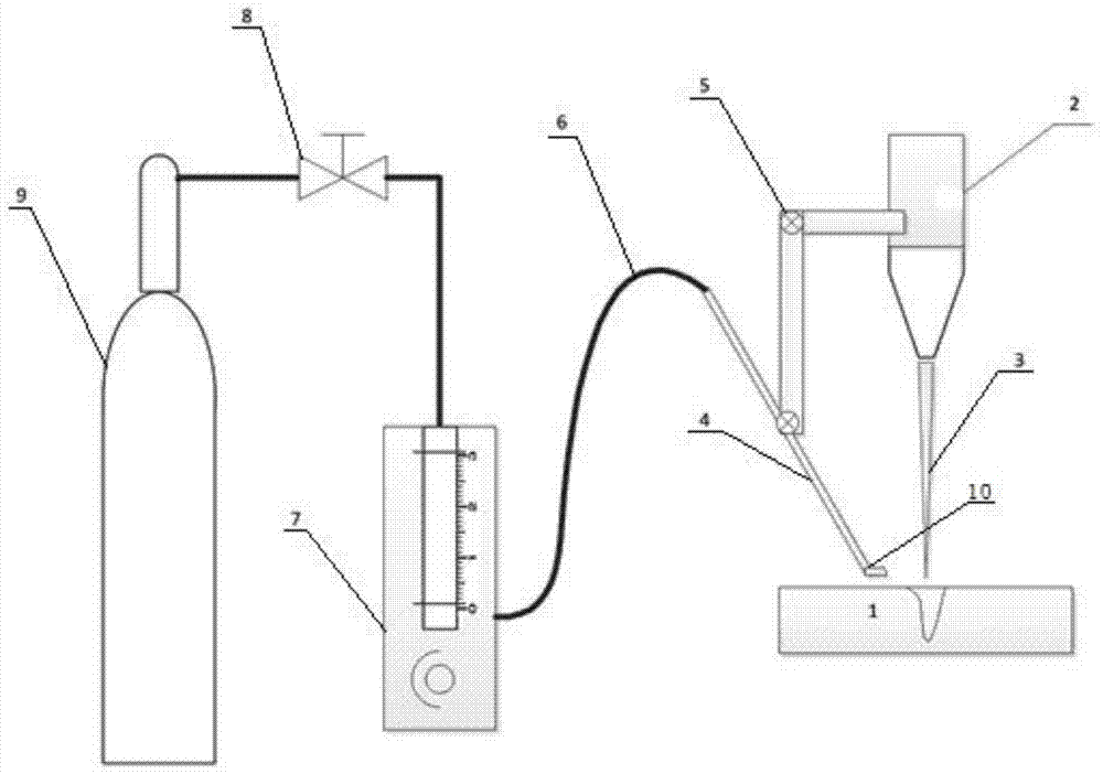 A control method and control device for internal holes in a weld during laser welding