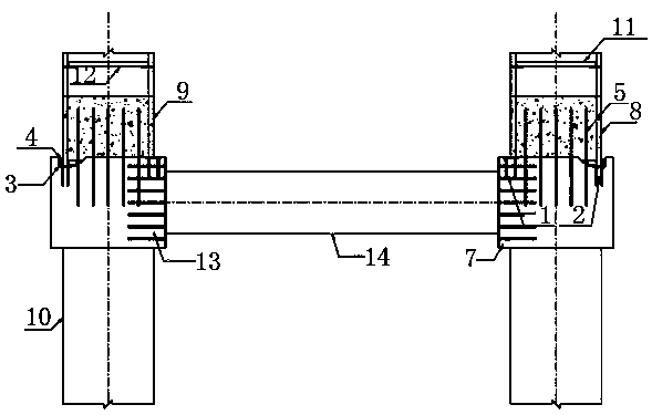 Engaged pile-double wall steel combined cofferdam connecting structure and construction operation technology