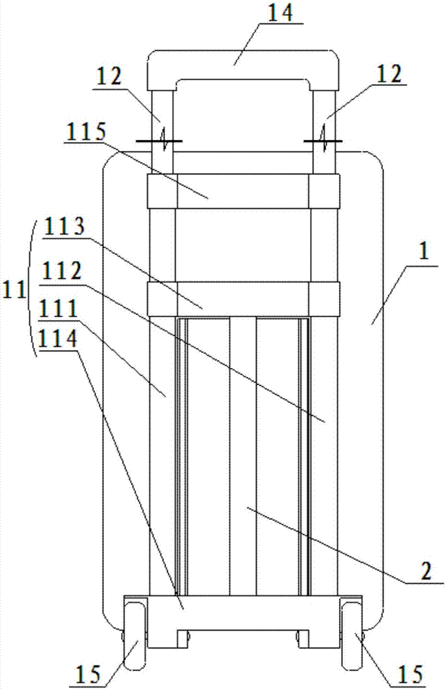 Ladder type trolley case capable of going up and down stairs