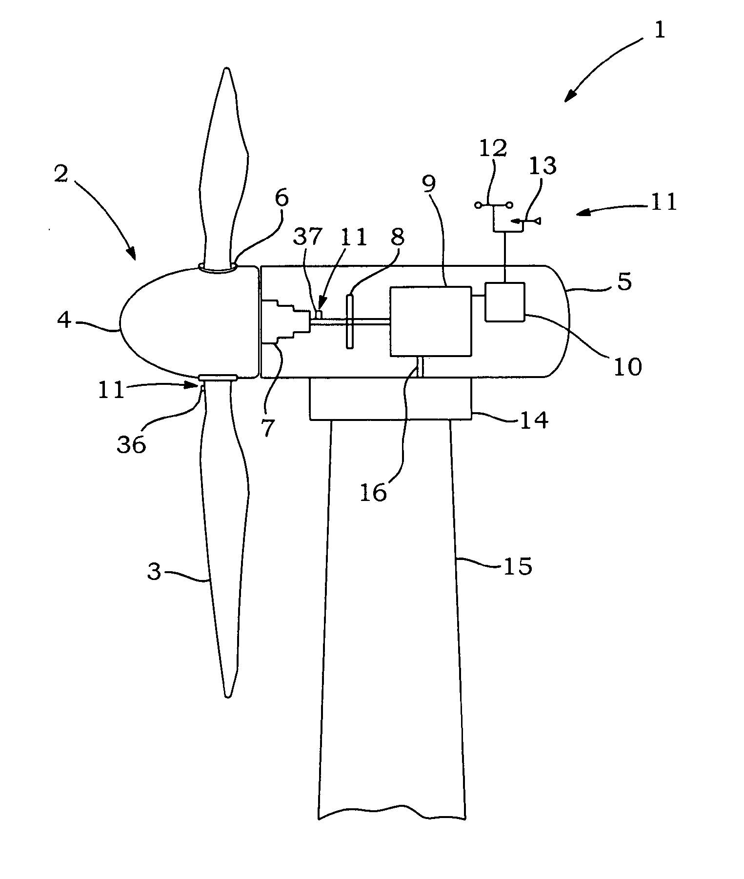 Wind turbine providing grid support