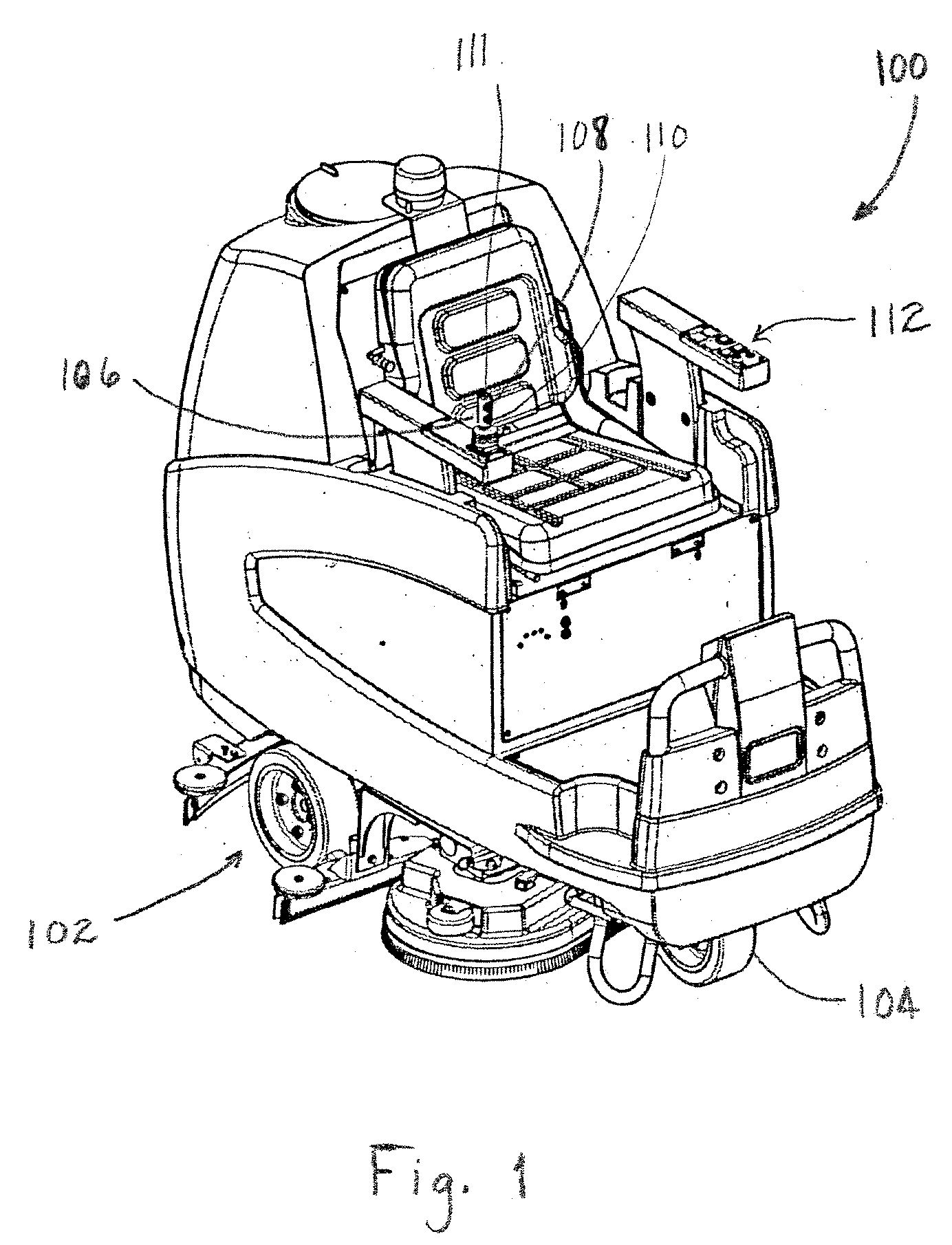 Joystick controlled scrubber