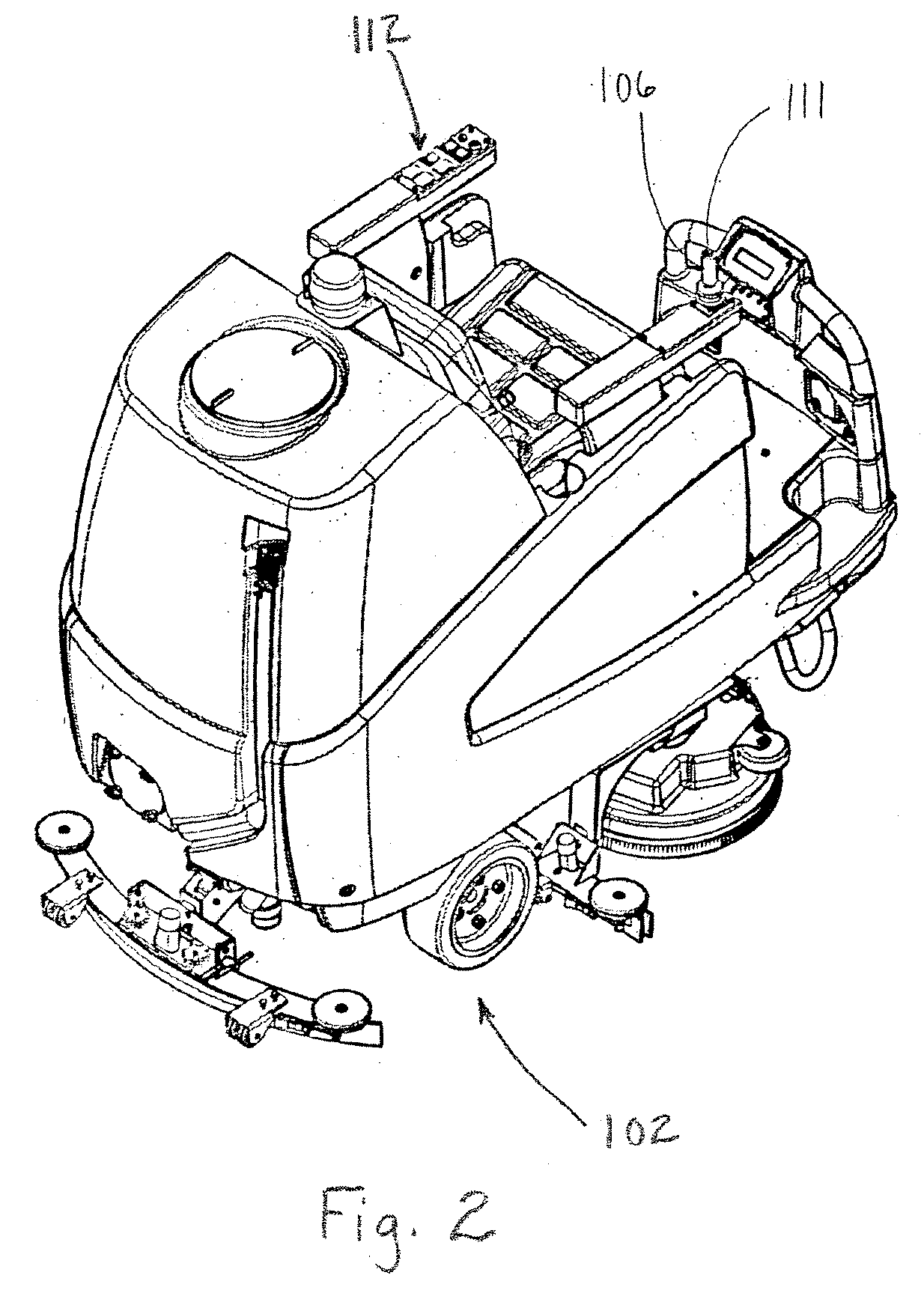 Joystick controlled scrubber