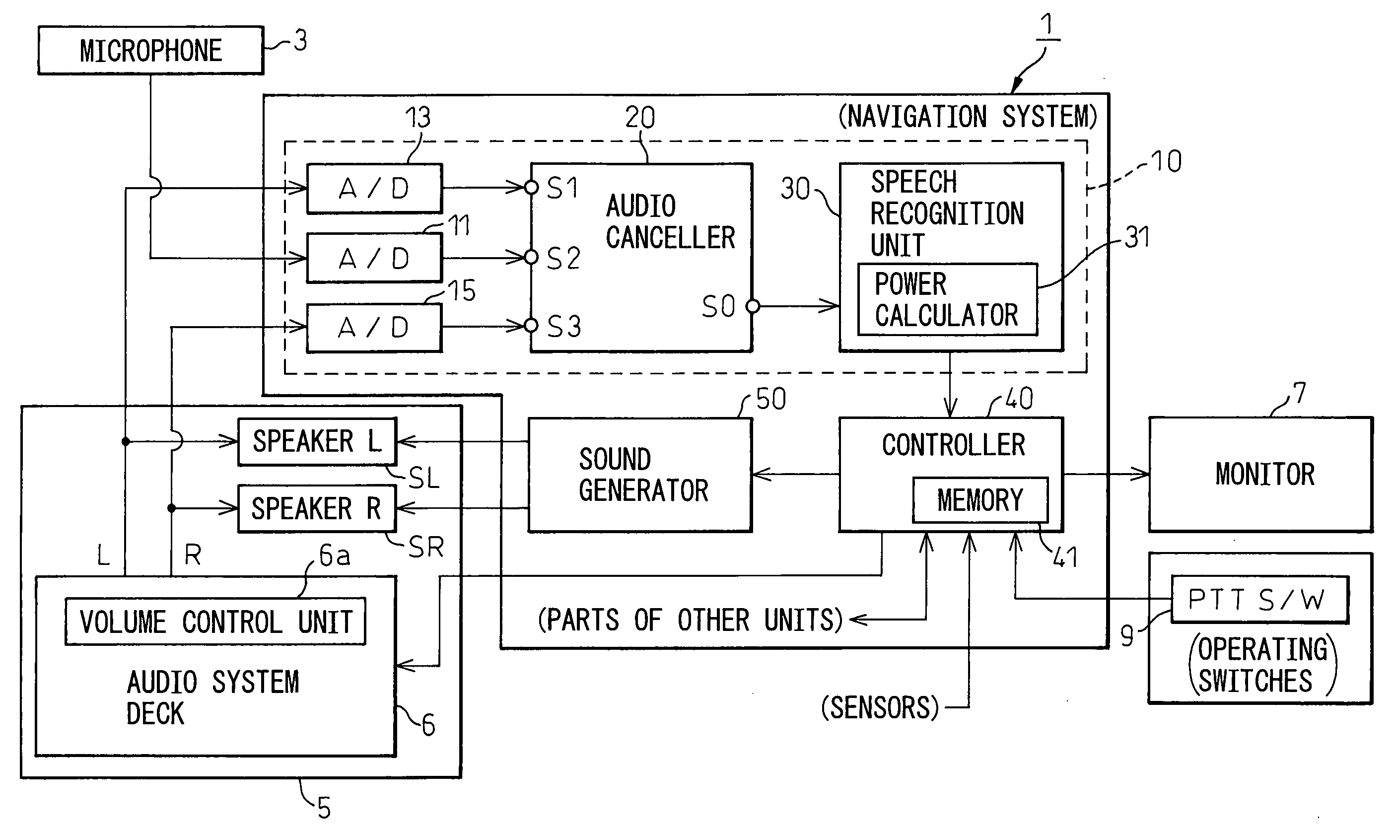 Noise cancellation system, speech recognition system, and car navigation system