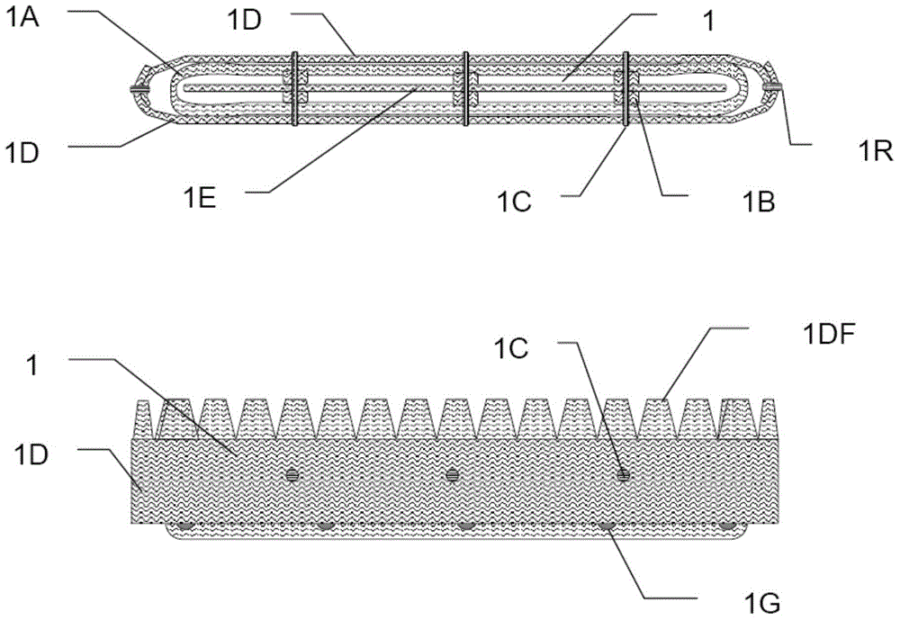 Ballasted railway ballast bed reinforcing device, system and method