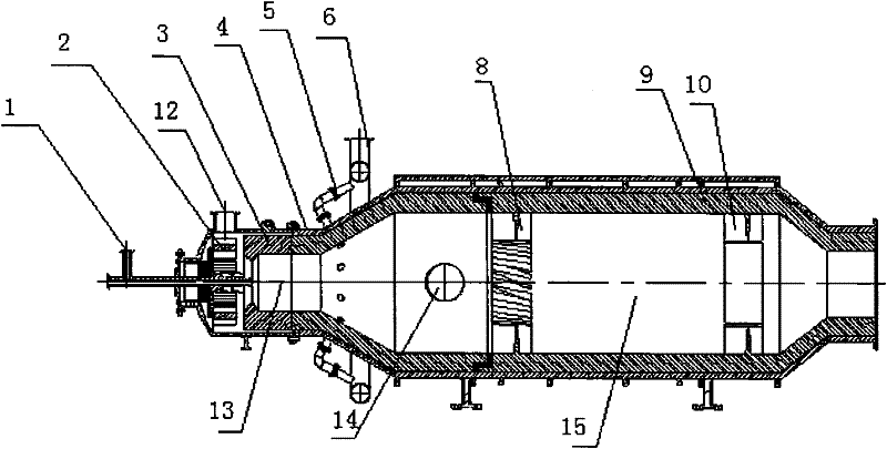 Compulsory mixed tail gas furnace