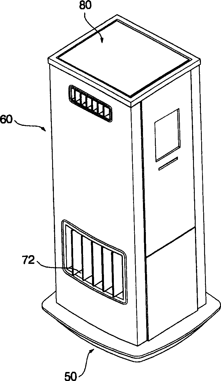 Lift device of outlet assembly of air conditioner