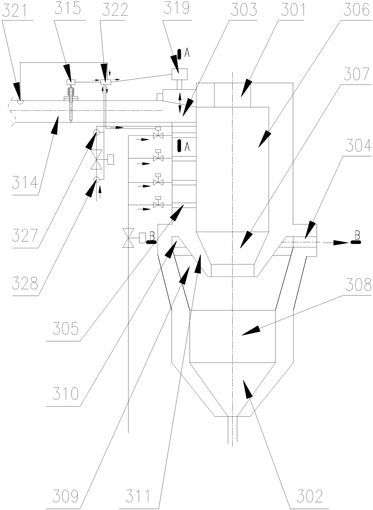 Mechanical grate type waste gasification incineration system and synthesis gas parameter feedback combustion device