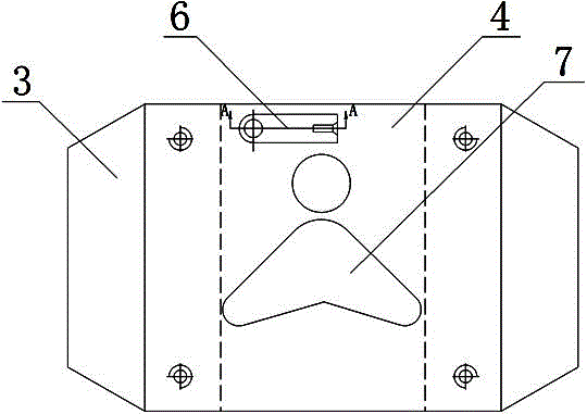 Undirected fixed-discharging type blanking die