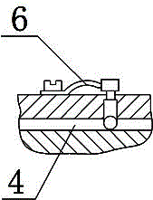 Undirected fixed-discharging type blanking die